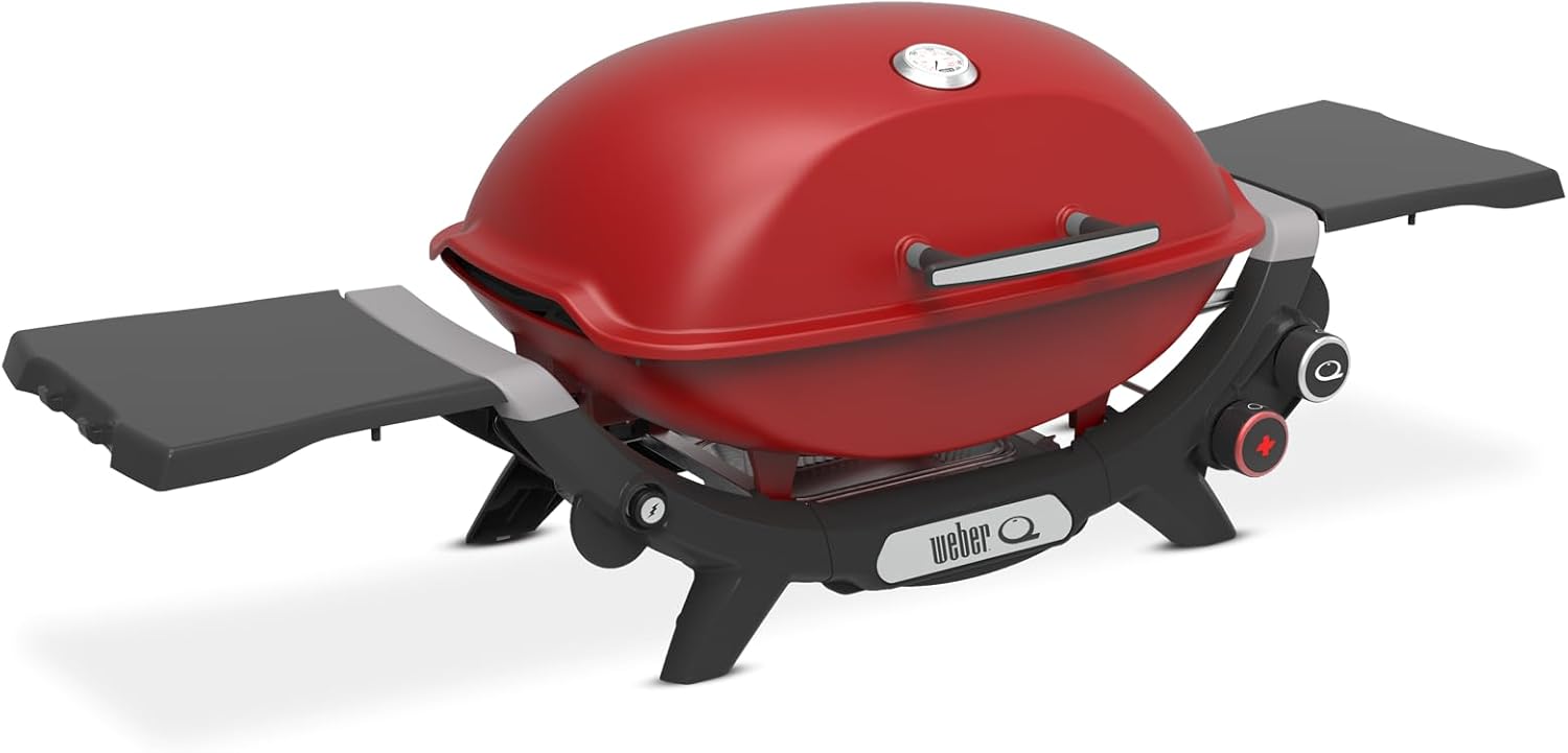 Weber Q+ Premium Gas BBQ (Q2800N+) Latest 3rd Generation - LPG Flame Red